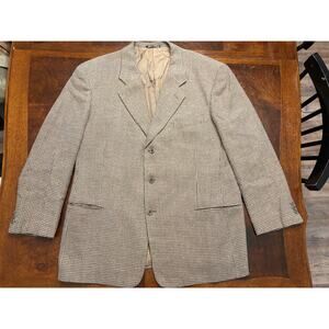 Mani by Armani Italy Men’s 46R Houndstooth Blazer Preowned Tiny Hole